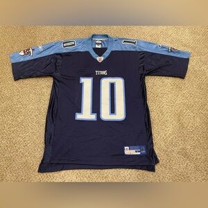 Vince Young‎ Tennessee Titans Jersey Mens Size Large Blue #10 Mesh Reebok